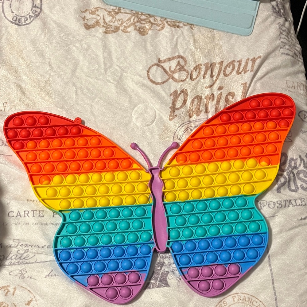 Rainbow Butterfly Pop It Fidget Toy
